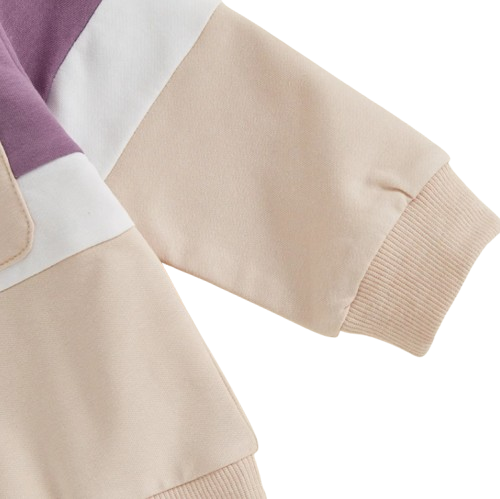 The Lacey - Baby Unisex 2-Piece Tracksuit Set – Contrast Color Long Sleeve Sweatshirt & Pants, Infant Toddler Outfit