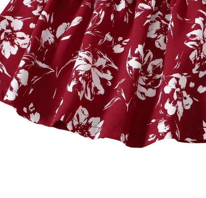 The Veda - Baby Girls' Floral Princess Dress – Korean-Style Butterfly Sleeve Formal Dress for Newborns & Toddlers