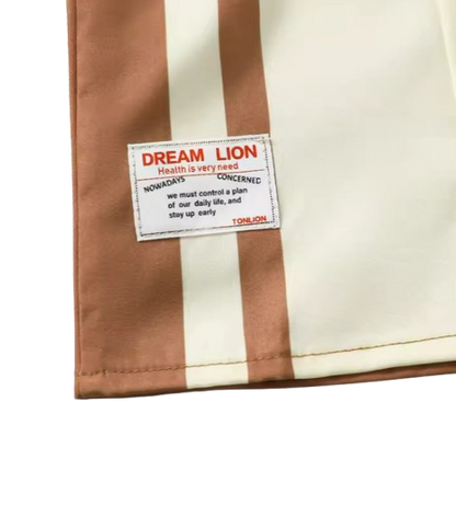 The Carmelo - Baby Boys' Summer Outfit Set – Striped Color Block Collared Shirt with Pocket & Shorts