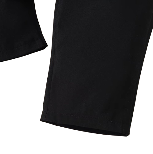 The Kenai - 2PCS Baby Boy Formal Shirt and Black Pants Set, Autumn Winter Outfit