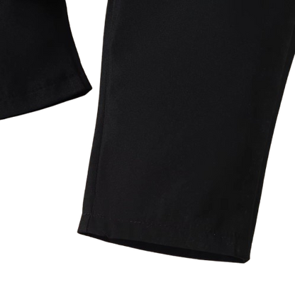 The Kenai - 2PCS Baby Boy Formal Shirt and Black Pants Set, Autumn Winter Outfit