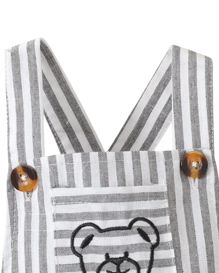 The Layton - Baby Summer 2-Piece Outfit Set, Short Sleeve T-Shirt and Diaper Coveralls
