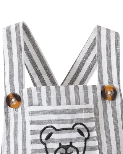The Layton - Baby Summer 2-Piece Outfit Set, Short Sleeve T-Shirt and Diaper Coveralls