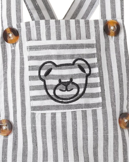 The Layton - Baby Summer 2-Piece Outfit Set, Short Sleeve T-Shirt and Diaper Coveralls