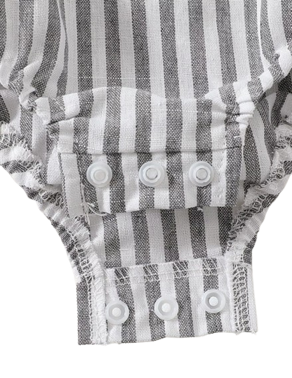 The Layton - Baby Summer 2-Piece Outfit Set, Short Sleeve T-Shirt and Diaper Coveralls