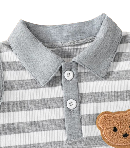 The Neithan - Baby Boy Summer 2-Piece Striped Sleeveless Top and Shorts Set