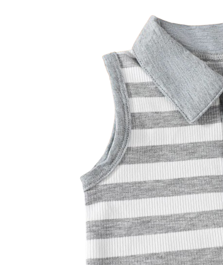 The Neithan - Baby Boy Summer 2-Piece Striped Sleeveless Top and Shorts Set