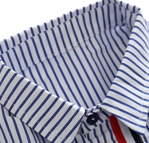 The Braylen - Boys Summer 2-Piece Cotton Striped Shirt and Pants Set
