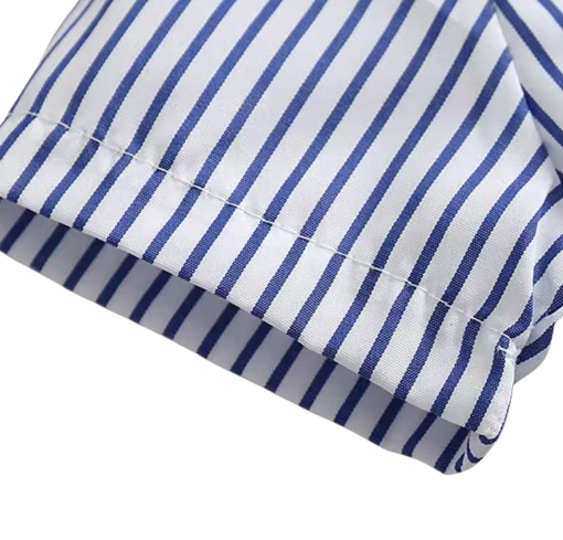 The Braylen - Boys Summer 2-Piece Cotton Striped Shirt and Pants Set