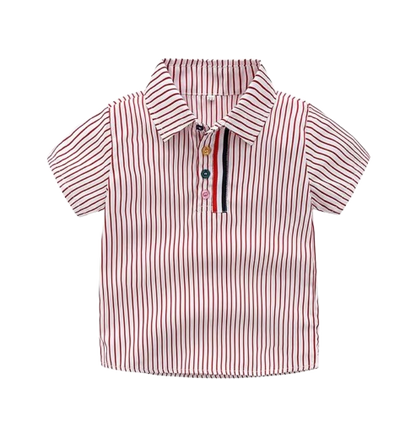 The Braylen - Boys Summer 2-Piece Cotton Striped Shirt and Pants Set