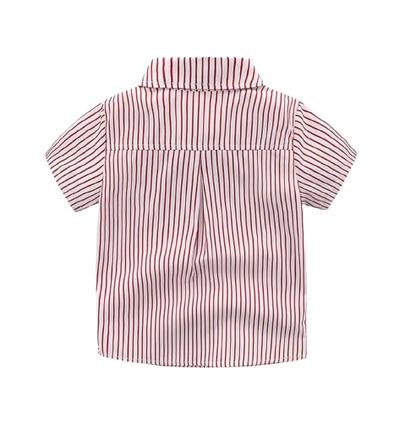 The Braylen - Boys Summer 2-Piece Cotton Striped Shirt and Pants Set