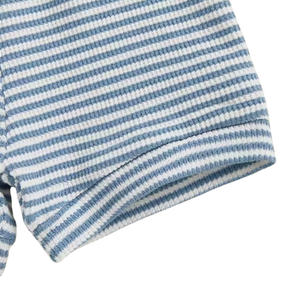 The Lee - Baby Boy Summer 2-Piece Striped Button-Up Bodysuit and Shorts Set