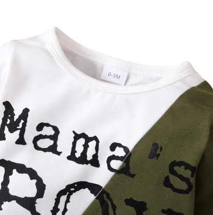 The Hugh - Baby Boy Autumn 2-Piece Letter Print Bodysuit and Pants Set