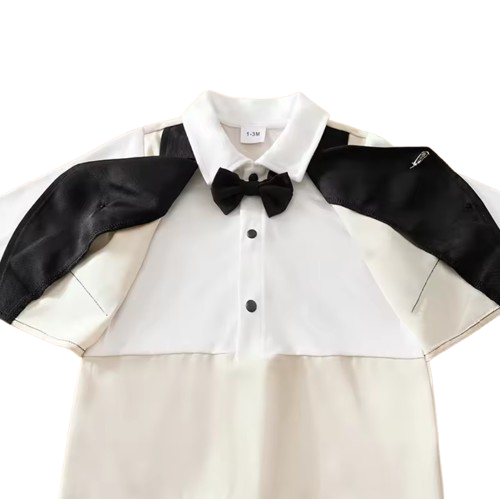 The Case - Baby Boy Gentleman Suit Jumpsuit, Long Sleeve Spring Autumn Outfit