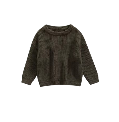 The Penny - Baby Unisex Knitted Sweater, Long Sleeve Autumn Winter Pullover