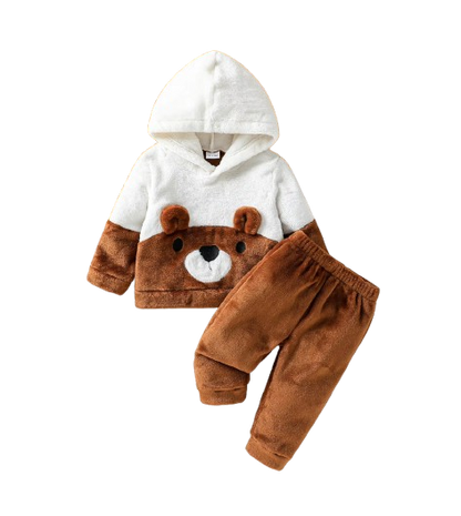 The Rudy - Baby Bear Fleece Romper, Unisex Winter Warm Thick Outfit