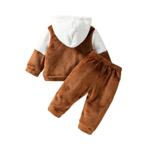 The Rudy - Baby Bear Fleece Romper, Unisex Winter Warm Thick Outfit