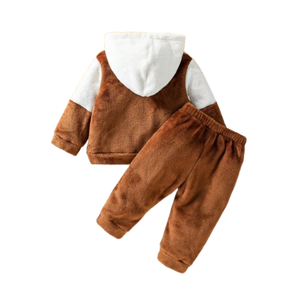 The Rudy - Baby Bear Fleece Romper, Unisex Winter Warm Thick Outfit