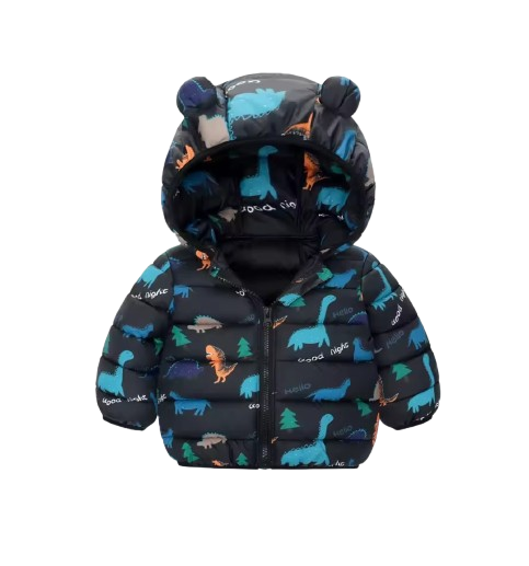 The Bruno - Baby Hooded Winter Jacket, Lightweight Warm Zipper Coat for Kids