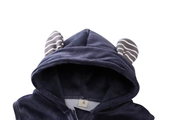 The Yehuda - Baby Boy 3-Piece Winter Fleece Set, Dog Hoodie Vest and Pants