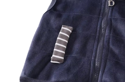 The Yehuda - Baby Boy 3-Piece Winter Fleece Set, Dog Hoodie Vest and Pants
