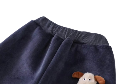 The Yehuda - Baby Boy 3-Piece Winter Fleece Set, Dog Hoodie Vest and Pants