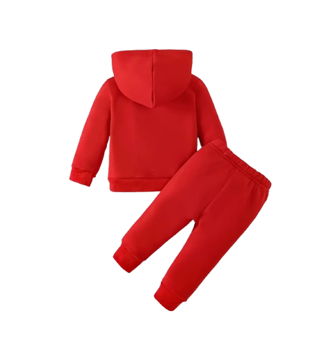 The Abram - Baby Boy 2-Piece Crown Print Hoodie and Pants Set