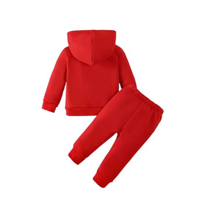 The Abram - Baby Boy 2-Piece Crown Print Hoodie and Pants Set