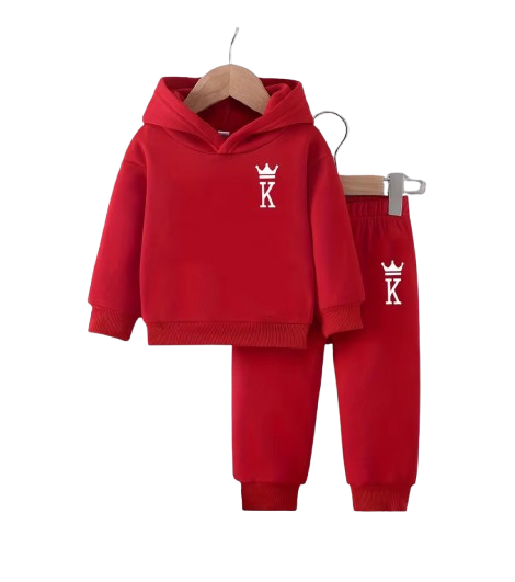 The Clyde - Baby Boy 2-Piece Letter Print Hoodie and Pants Set, Spring Autumn