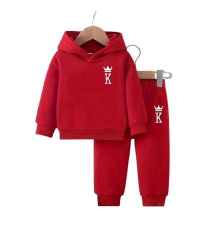 The Clyde - Baby Boy 2-Piece Letter Print Hoodie and Pants Set, Spring Autumn