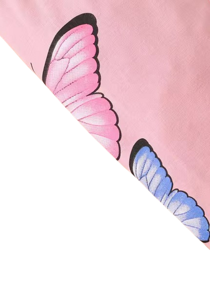 The Kensley - Baby Girl 2-Piece Butterfly Print Top and Pants Set, Spring Autumn