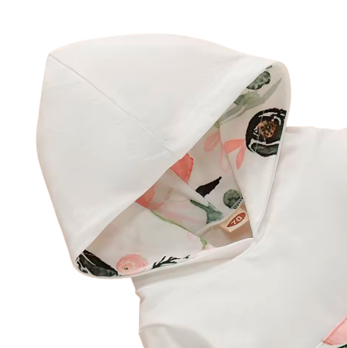 The Kiana - Baby Girl 2-Piece Floral Hoodie and Pants Set, Spring Autumn