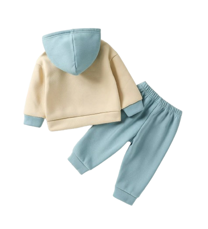 The Yousef - Baby Boy 2-Piece Truck Print Sweatshirt and Pants Set for Autumn