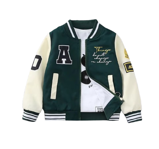 The Enoch - Baby Boy Bear Print Jacket, Lightweight Kids Windbreaker Coat