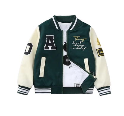 The Enoch - Baby Boy Bear Print Jacket, Lightweight Kids Windbreaker Coat