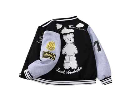 The Enoch - Baby Boy Bear Print Jacket, Lightweight Kids Windbreaker Coat