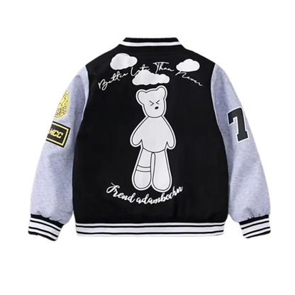The Enoch - Baby Boy Bear Print Jacket, Lightweight Kids Windbreaker Coat