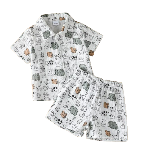 The Bode - Baby Boy Summer 2-Piece Dinosaur Print T-Shirt and Shorts Set