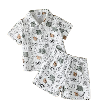The Bode - Baby Boy Summer 2-Piece Dinosaur Print T-Shirt and Shorts Set