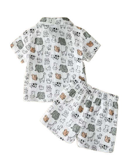 The Bode - Baby Boy Summer 2-Piece Dinosaur Print T-Shirt and Shorts Set