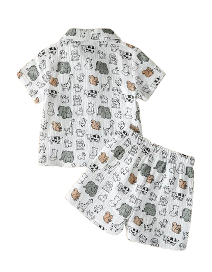 The Bode - Baby Boy Summer 2-Piece Dinosaur Print T-Shirt and Shorts Set