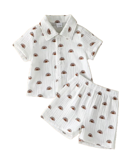 The Bode - Baby Boy Summer 2-Piece Dinosaur Print T-Shirt and Shorts Set