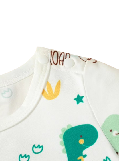 The Forest - Baby Boy Summer 2-Piece Animal Print Suspender Shorts Set