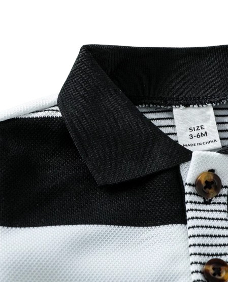 The Matheo - Baby Boy Summer 2-Piece Striped Teddy Bear T-Shirt and Shorts Set
