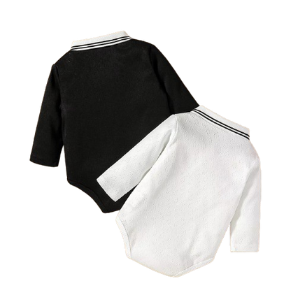 The Junior - Baby Boy 2-Piece Long Sleeve Button-Up Collar Jumpsuit Set