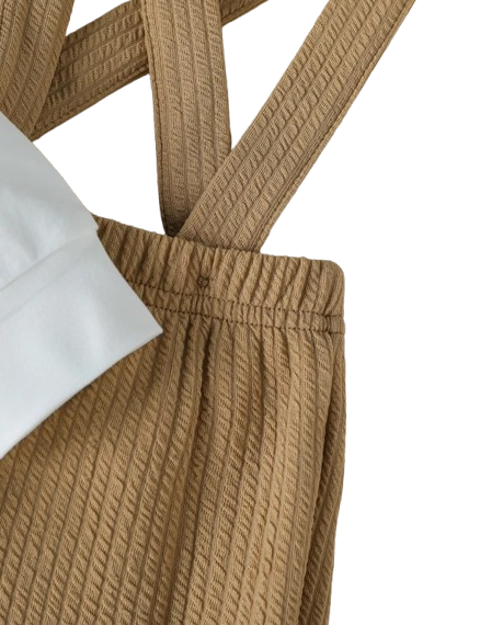 The Chandler - Baby Boy 2-Piece Bear Top and Button Overalls Set