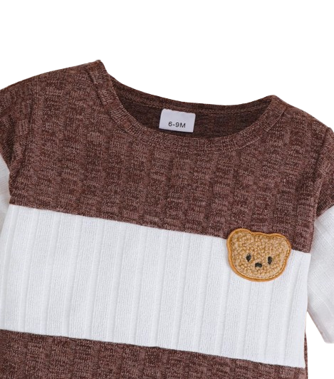 The Murphy - Baby Boy 2-Piece Bear Print Jumpsuit and Shorts Set