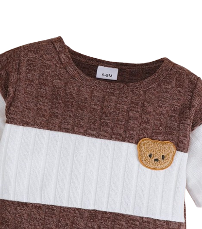 The Murphy - Baby Boy 2-Piece Bear Print Jumpsuit and Shorts Set