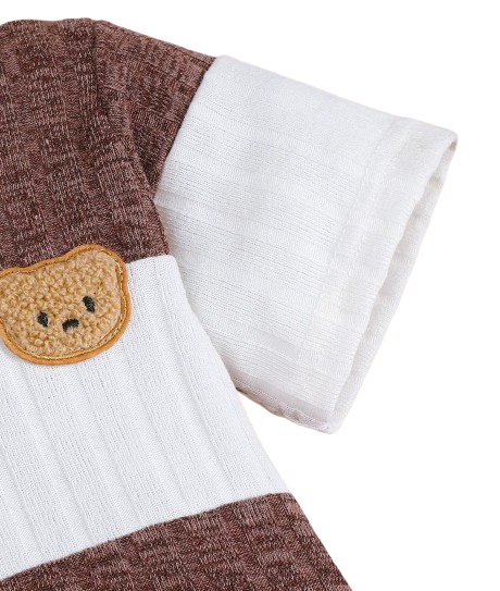 The Murphy - Baby Boy 2-Piece Bear Print Jumpsuit and Shorts Set