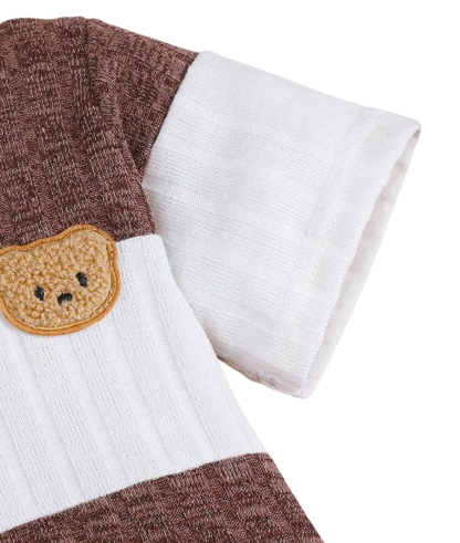 The Murphy - Baby Boy 2-Piece Bear Print Jumpsuit and Shorts Set